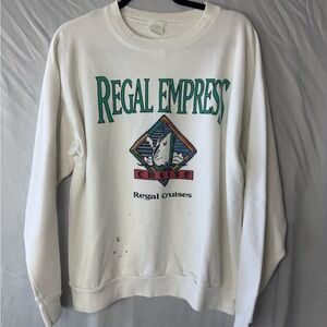 Cyprus Regal Empress Regal Cruises Vintage White Crewneck